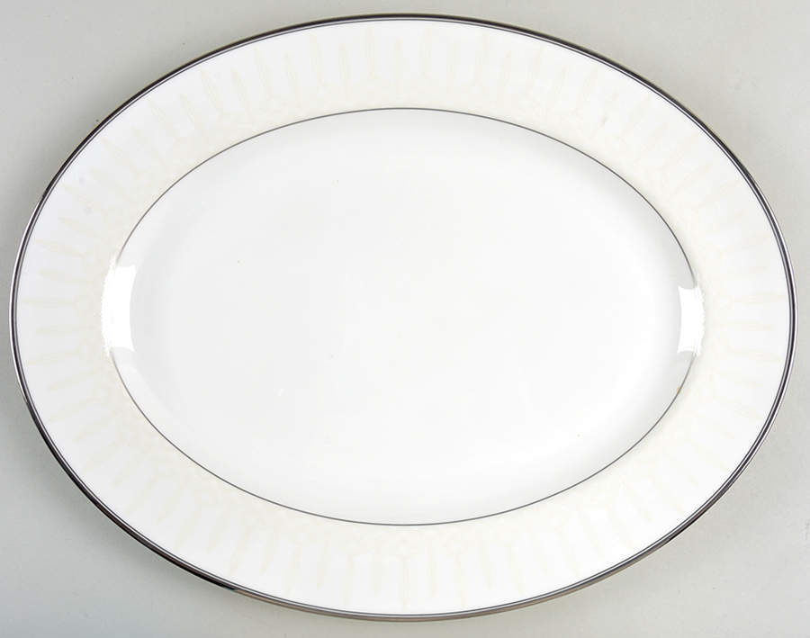 Lismore Platinum 15" Oval Serving Platter by Waterford China-1