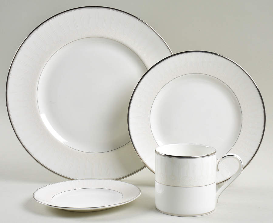 Lismore Platinum 4 Piece Place Setting by Waterford China-1