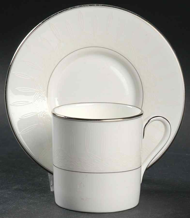 Lismore Platinum Flat Demitasse Cup & Saucer Set by Waterford China-1
