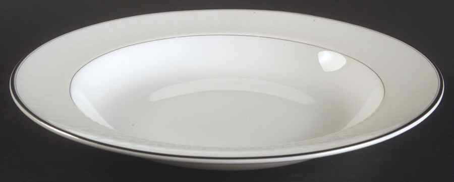 Lismore Platinum Large Rim Soup Bowl by Waterford China-1