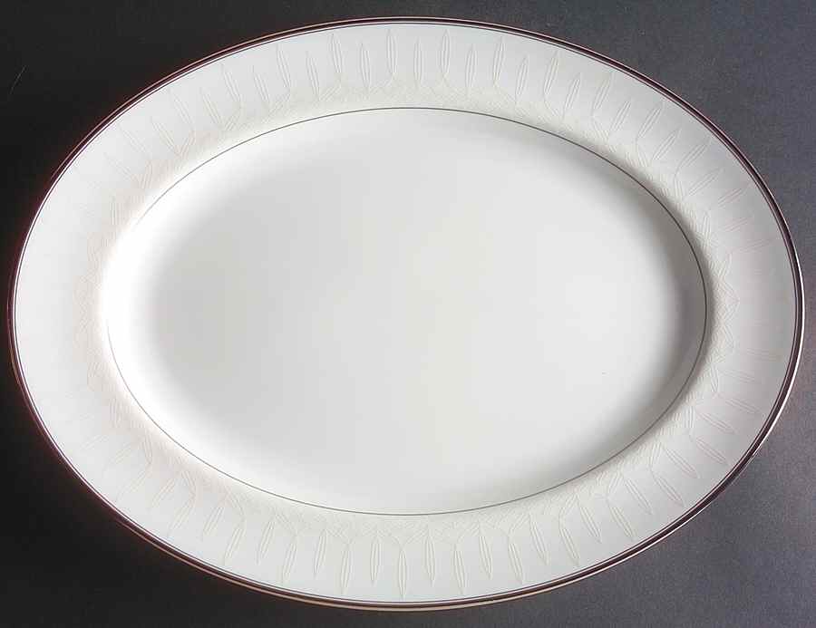 Lismore Platinum 15" Oval Serving Platter by Waterford China-1