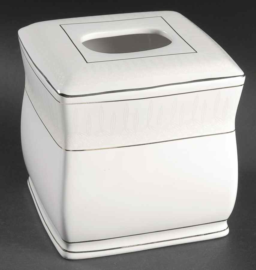 Lismore Platinum Square Tissue Box Cover by Waterford China-1