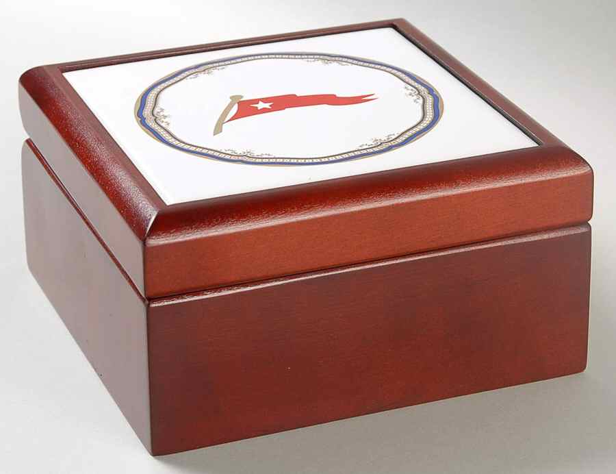 Titanic Wood Cache Box with Hinged Lid by Woodmere-1