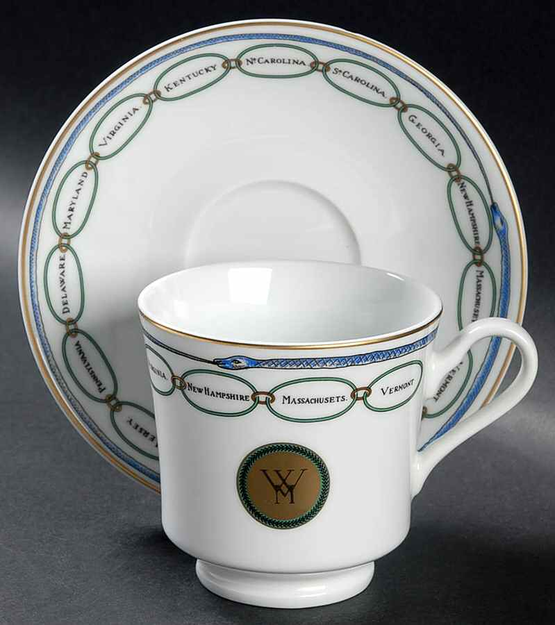 The White House Collection (Black Backstamp) Footed Cup & Saucer Set by Woodmere-1