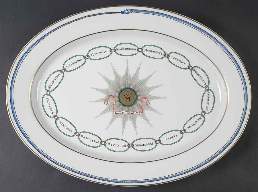 The White House Collection (Black Backstamp) 16" Oval Serving Platter by Woodmere-1