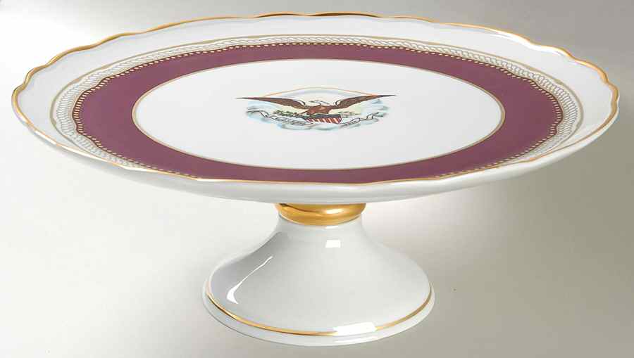 The White House Collection (Black Backstamp) 12" Diameter Pedestal Cake Stand by Woodmere-1