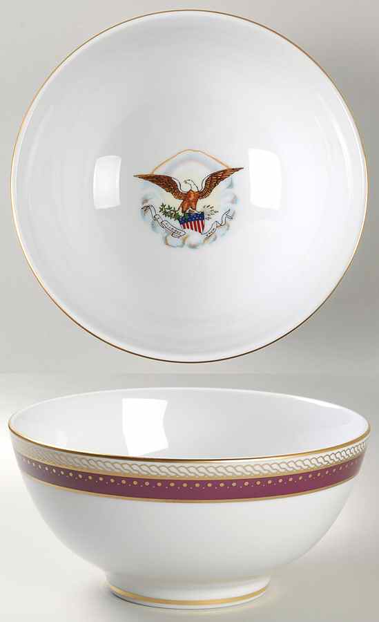 The White House Collection (Black Backstamp) Presentation Bowl by Woodmere-1