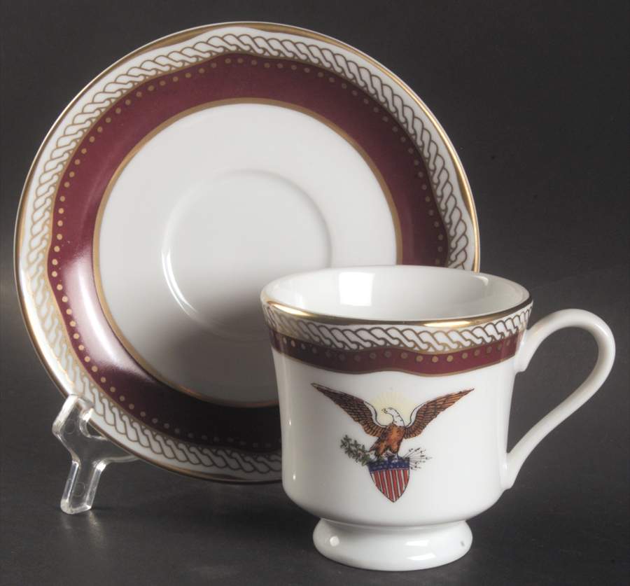 The White House Collection (Black Backstamp) Footed Cup & Saucer Set by Woodmere-1