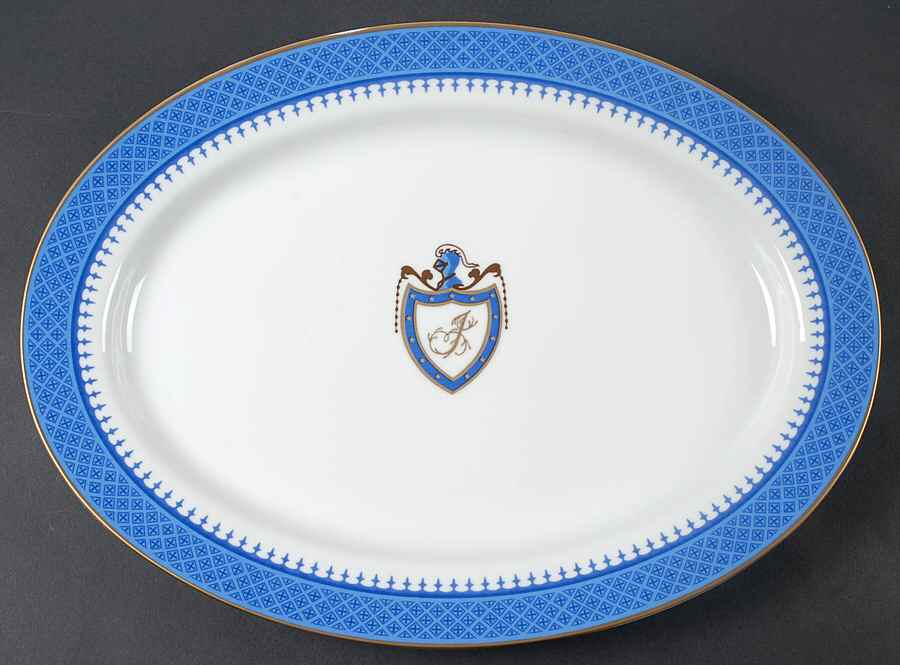 The White House Collection (Black Backstamp) 16" Oval Serving Platter by Woodmere-1