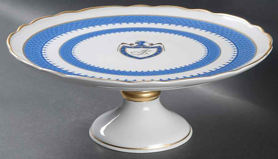 The White House Collection (Black Backstamp) 12" Diameter Pedestal Cake Stand by Woodmere-1