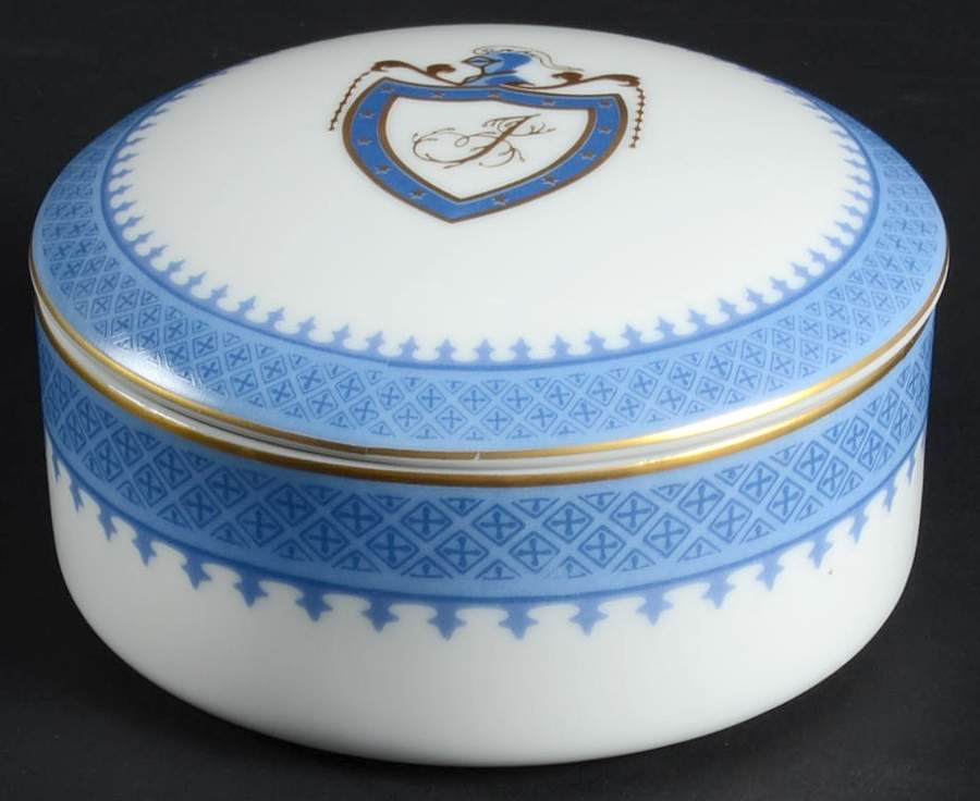 The White House Collection (Black Backstamp) 3" Round Box & Lid by Woodmere-1