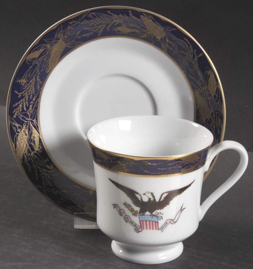 The White House Collection (Black Backstamp) Footed Cup & Saucer Set by Woodmere-1