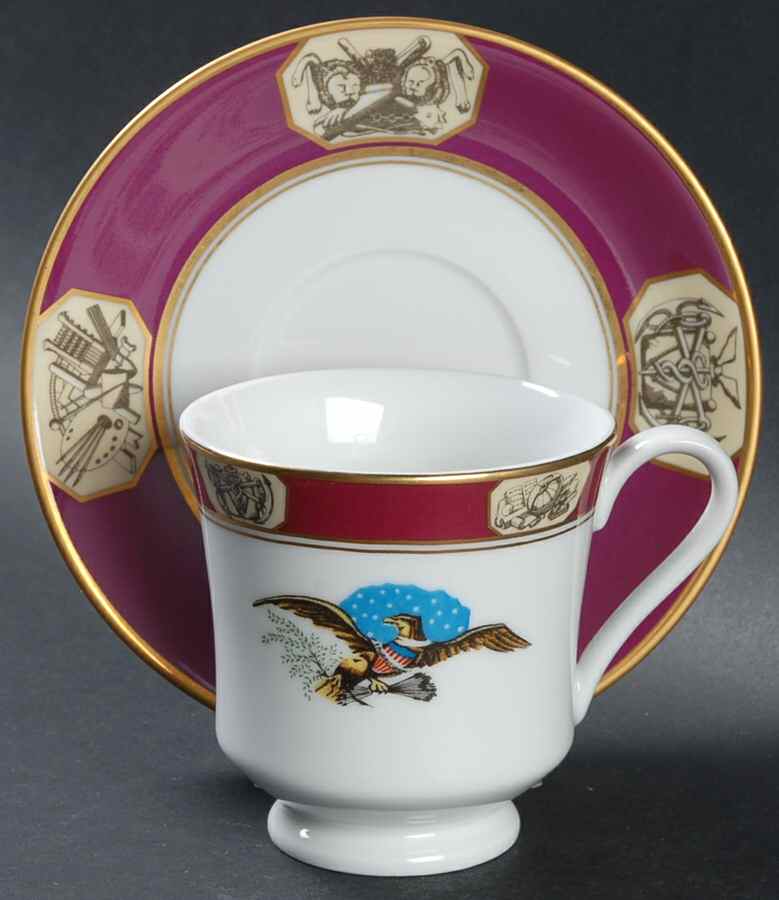 The White House Collection (Black Backstamp) Footed Cup & Saucer Set by Woodmere-1
