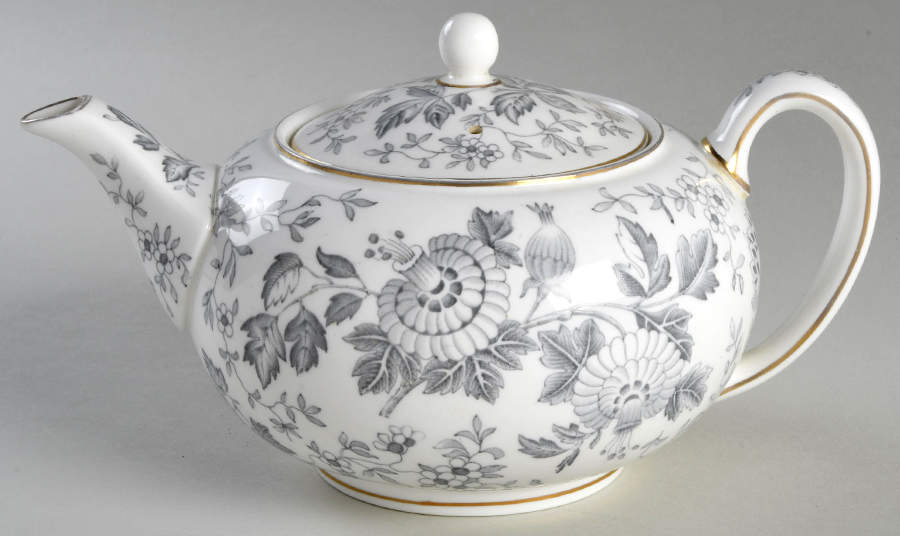 Avon Gray (Gold) Teapot & Lid by Wedgwood-1