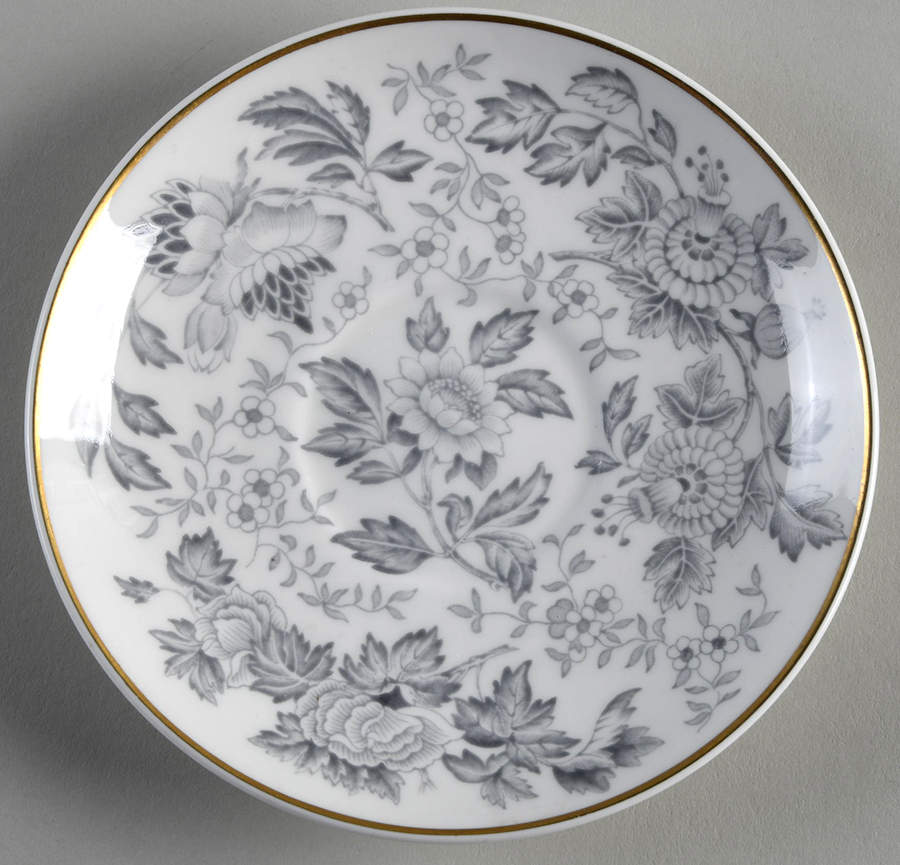 Avon Gray (Gold) Saucer for Flat Cup by Wedgwood-1