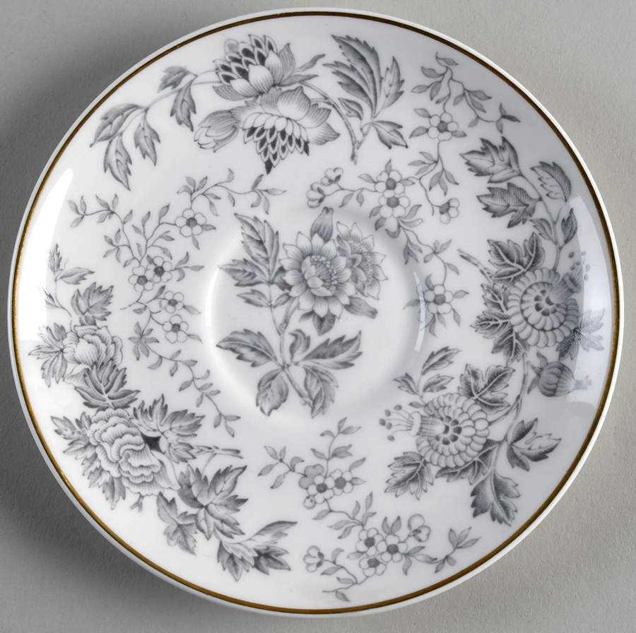 Avon Gray (Gold) Saucer for Cream Soup Bowl by Wedgwood-1