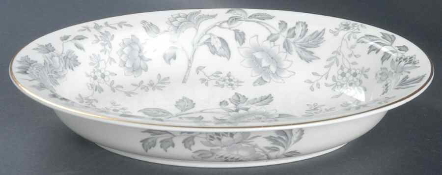 Avon Gray (Gold) 9" Oval Vegetable Bowl by Wedgwood-1