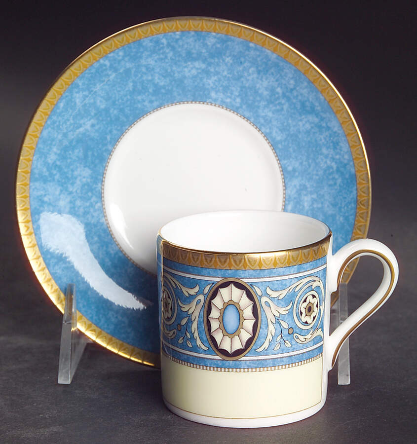 Madeleine Bond Shape Demitasse Cup and Saucer Set by Wedgwood-1