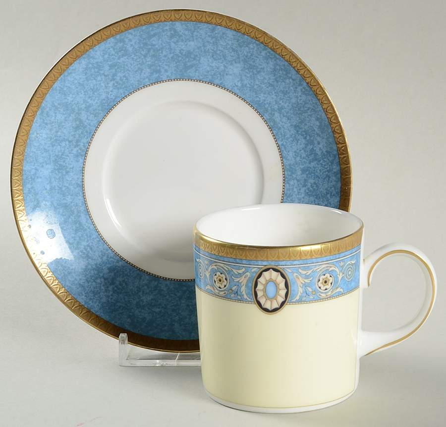 Madeleine Bond Shape Demitasse Cup and Saucer Set by Wedgwood-1