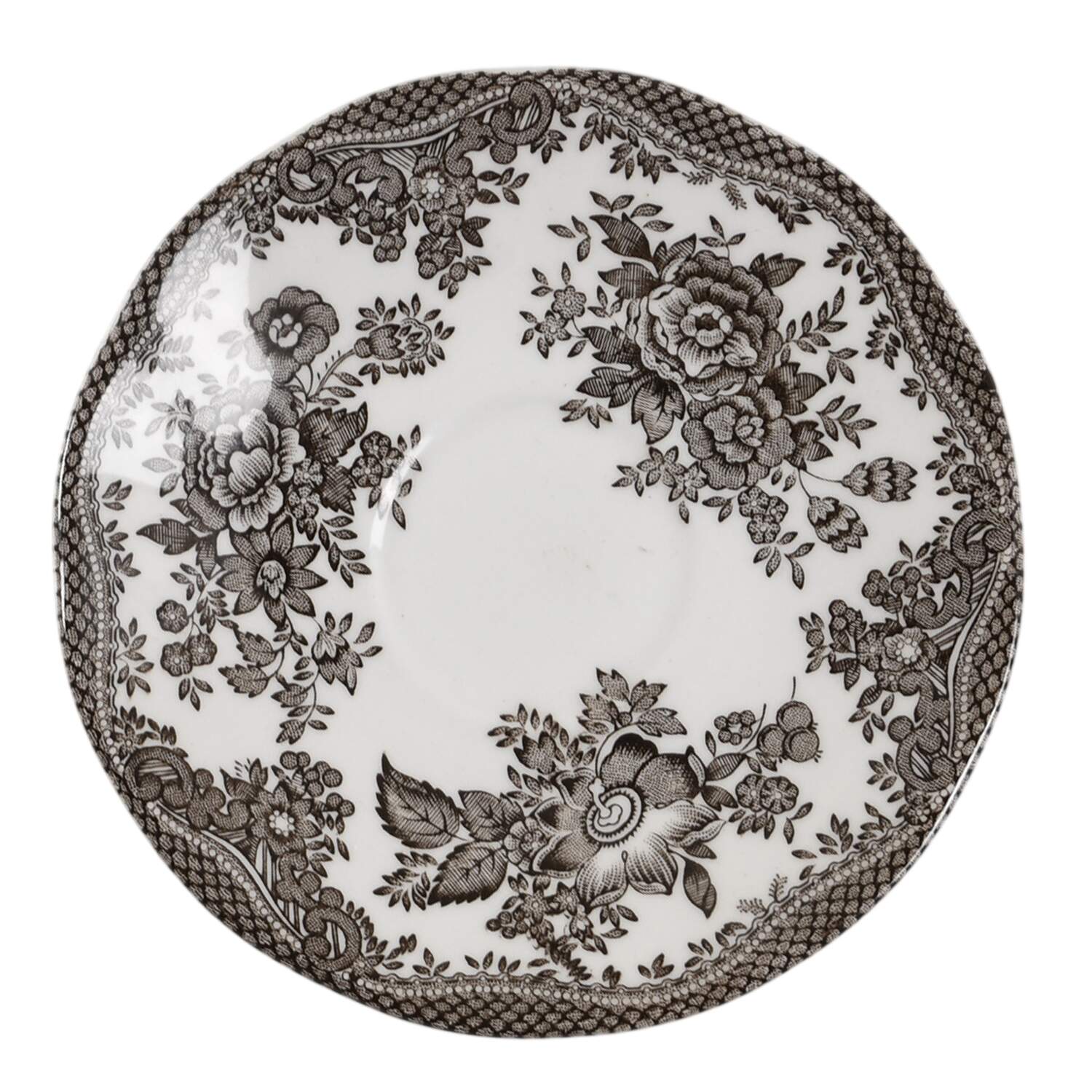 Asiatic Pheasant Black Saucer for Demitasse Cup by Wedgwood-1