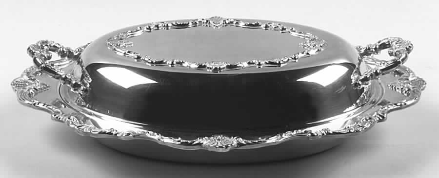 Waverly (Silverplate, Hollowware) Double Vegetable Bowl by Wallace Silver-1
