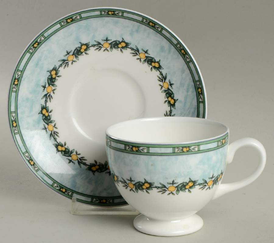 Clementines Footed Cup & Saucer Set by Wedgwood-1