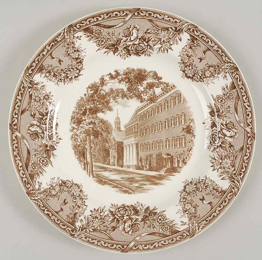 Salem College Brown Dinner Plate by Wedgwood-1
