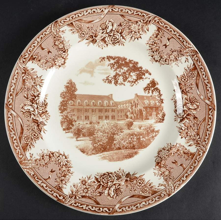 Salem College Brown Dinner Plate by Wedgwood-1