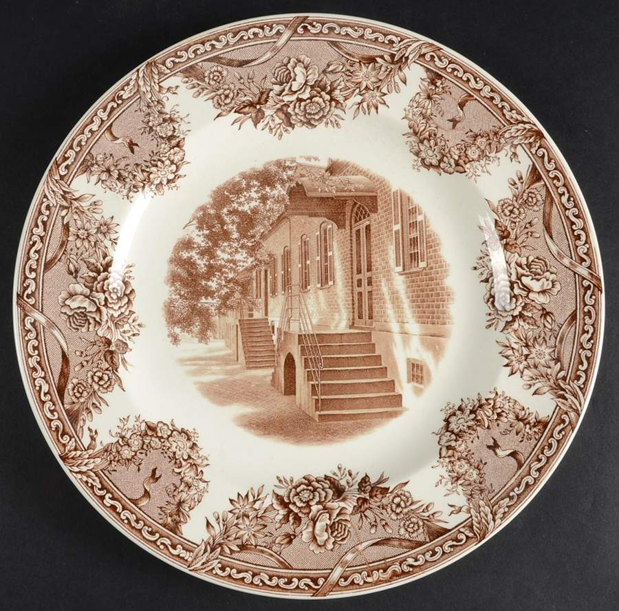Salem College Brown Dinner Plate by Wedgwood-1