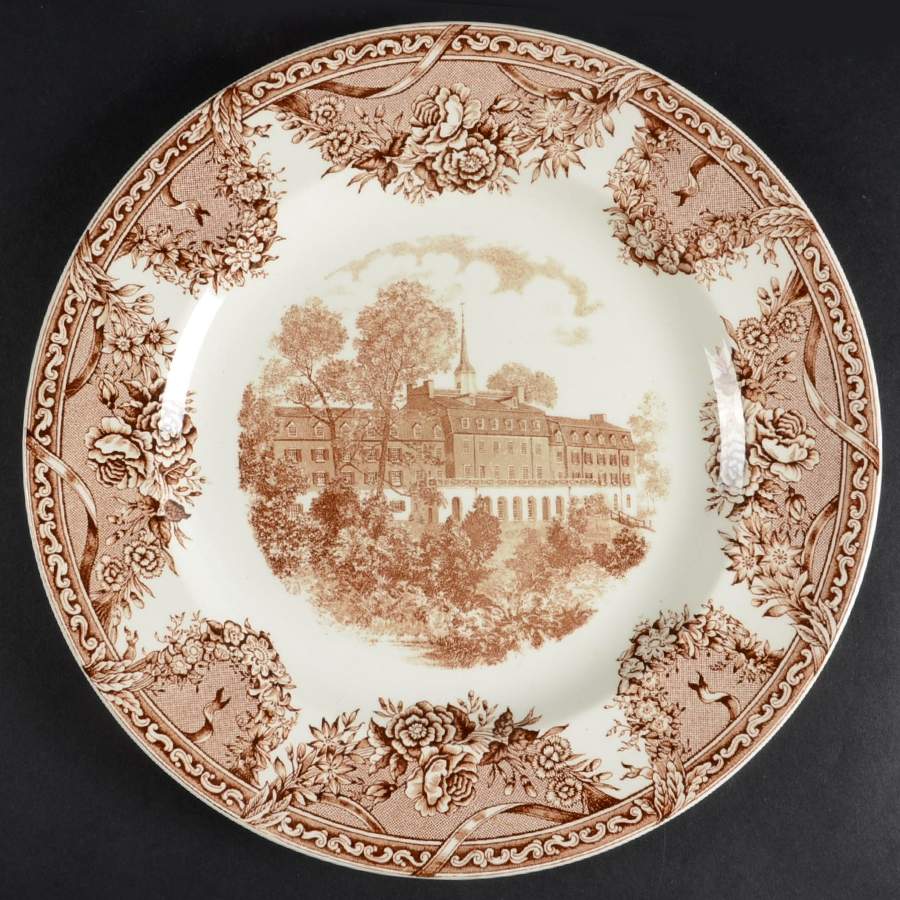 Salem College Brown Dinner Plate by Wedgwood-1