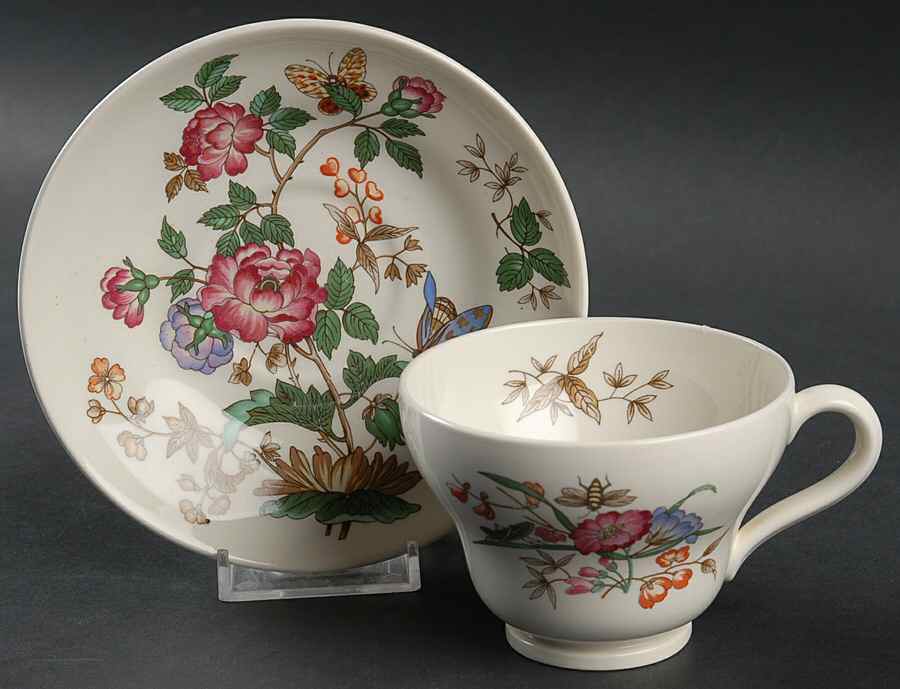 Charnwood (Earthenware) Footed Cup & Saucer Set by Wedgwood-1