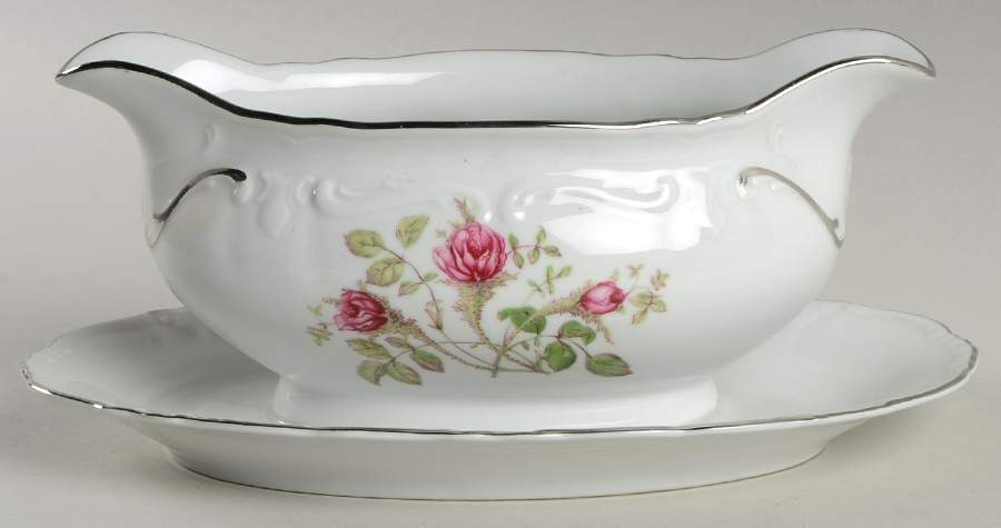 WIG302 Gravy Boat with Attached Underplate by Winterling - Bavaria-1
