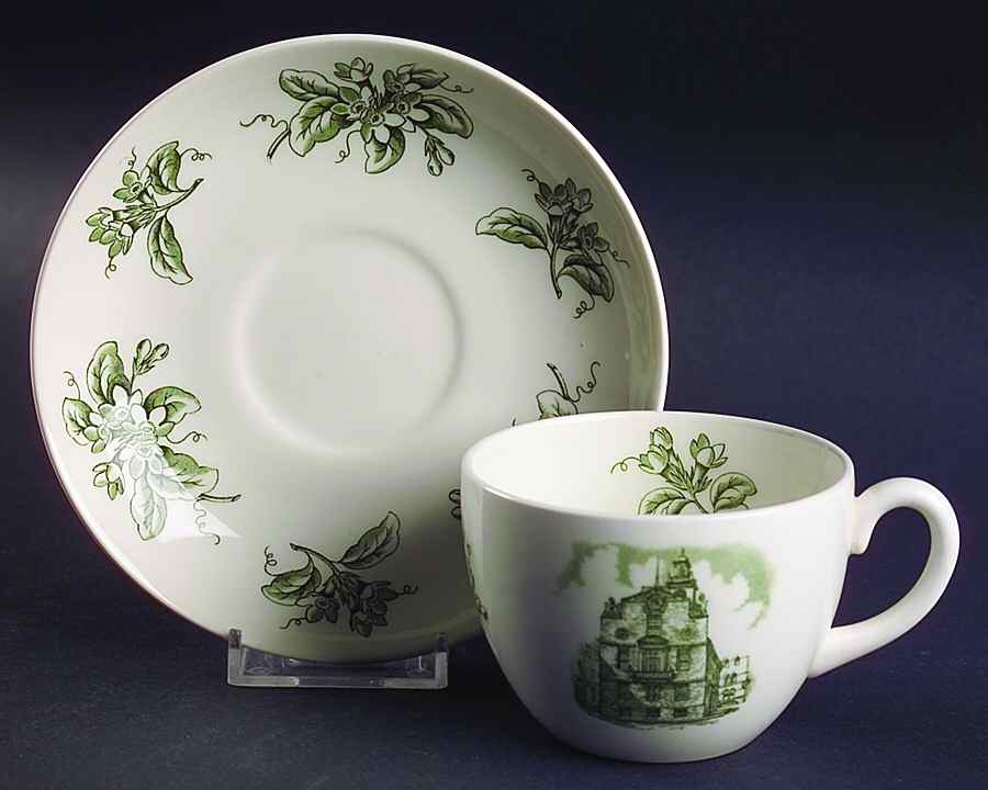 WW121 Flat Cup & Saucer Set by Wedgwood-1