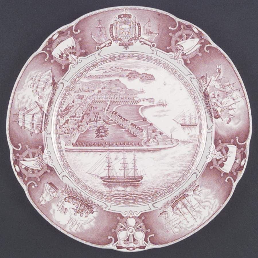 United States Naval Academy Red Dinner Plate by Wedgwood-1