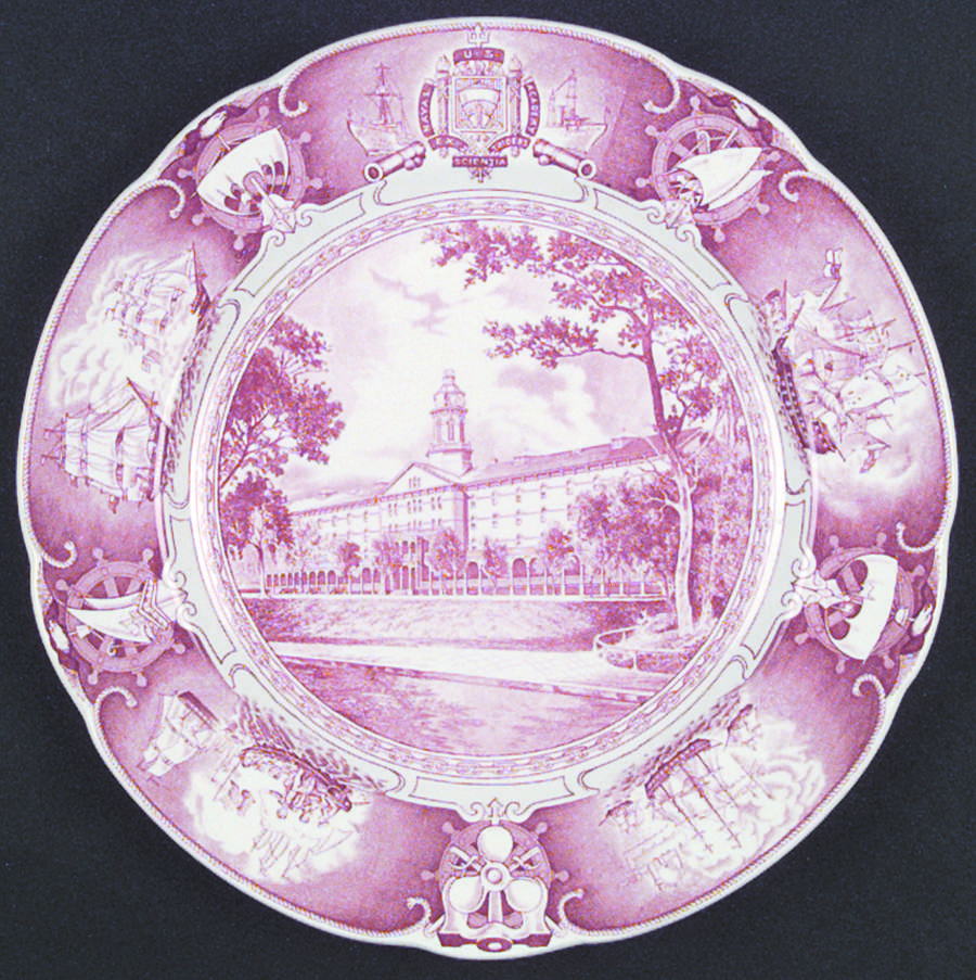 United States Naval Academy Red Dinner Plate by Wedgwood-1