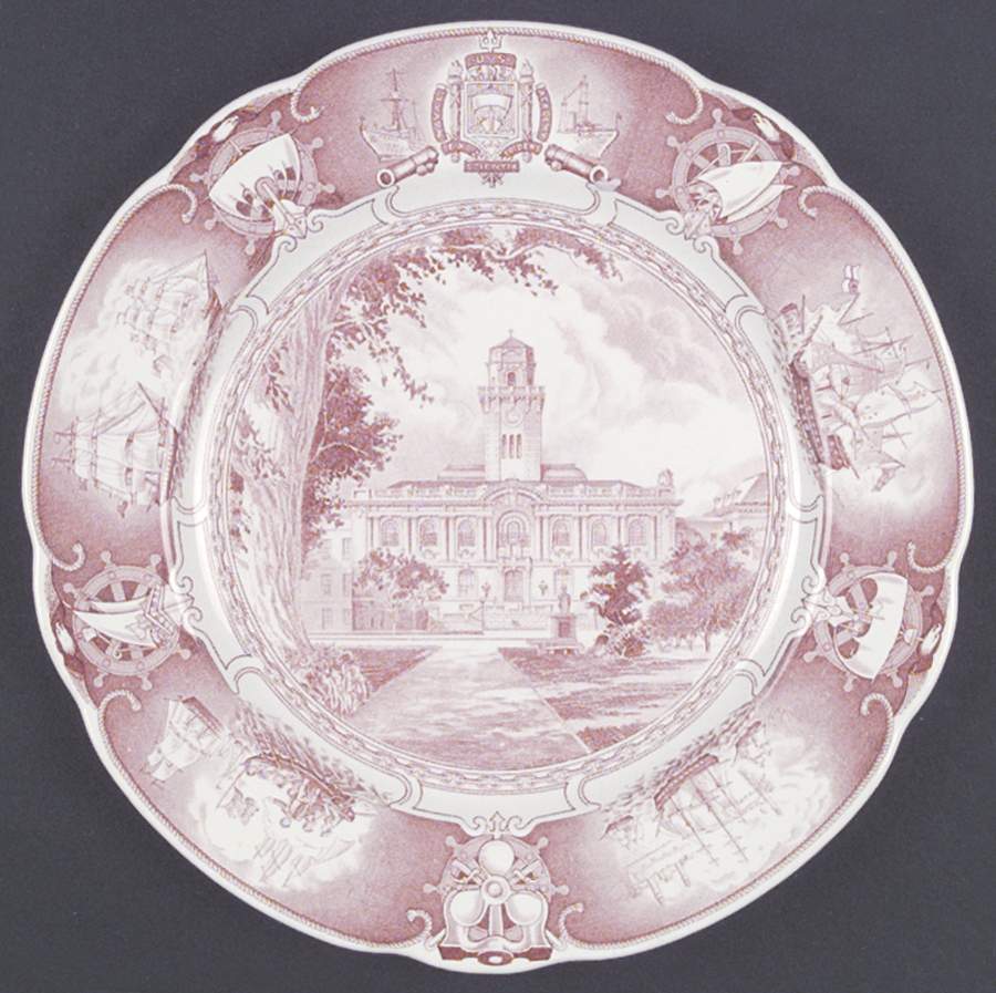 United States Naval Academy Red Dinner Plate by Wedgwood-1