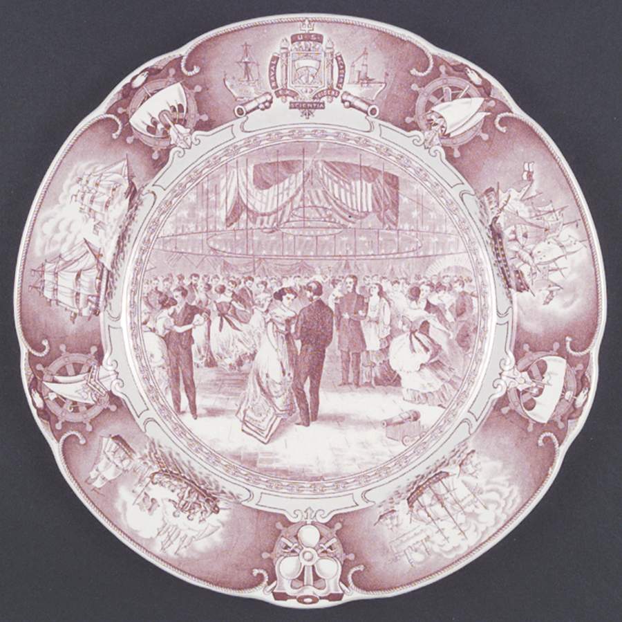 United States Naval Academy Red Dinner Plate by Wedgwood-1