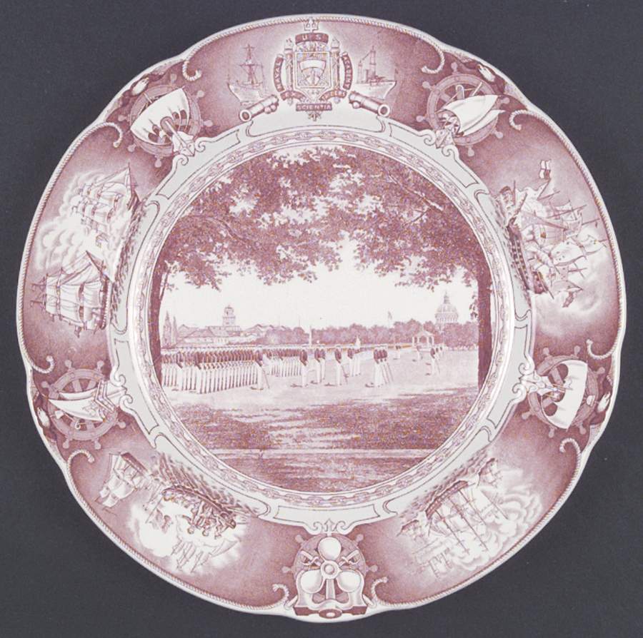 United States Naval Academy Red Dinner Plate by Wedgwood-1
