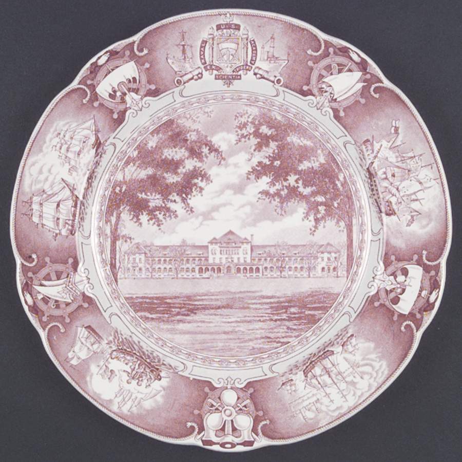 United States Naval Academy Red Dinner Plate by Wedgwood-1
