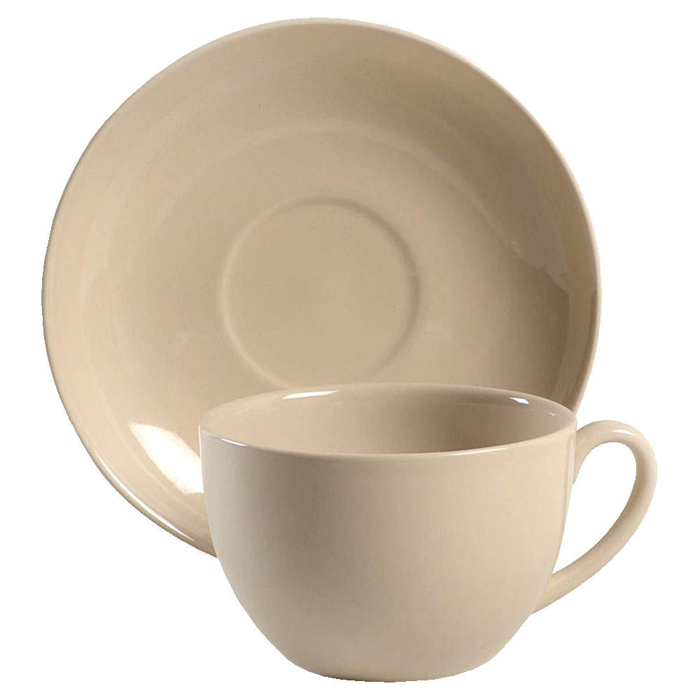 Drabware (Newer) Flat Cup & Saucer Set by Wedgwood-1