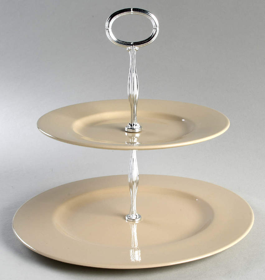 Drabware (Newer) 2 Tiered Serving Tray (Dinner & Salad Plate) by Wedgwood-1