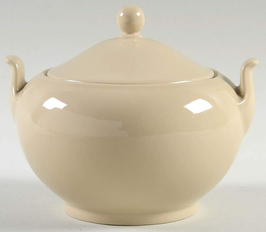 Drabware (Newer) Sugar Bowl & Lid by Wedgwood-1
