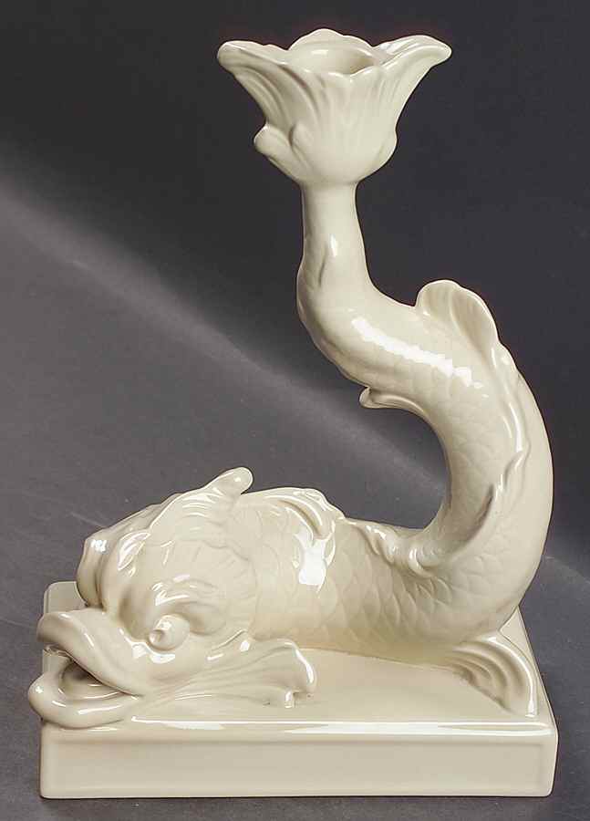 Drabware (Newer) Dolphin Candlestick by Wedgwood-1