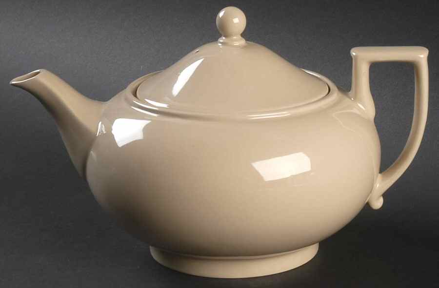 Drabware (Newer) Teapot & Lid by Wedgwood-1