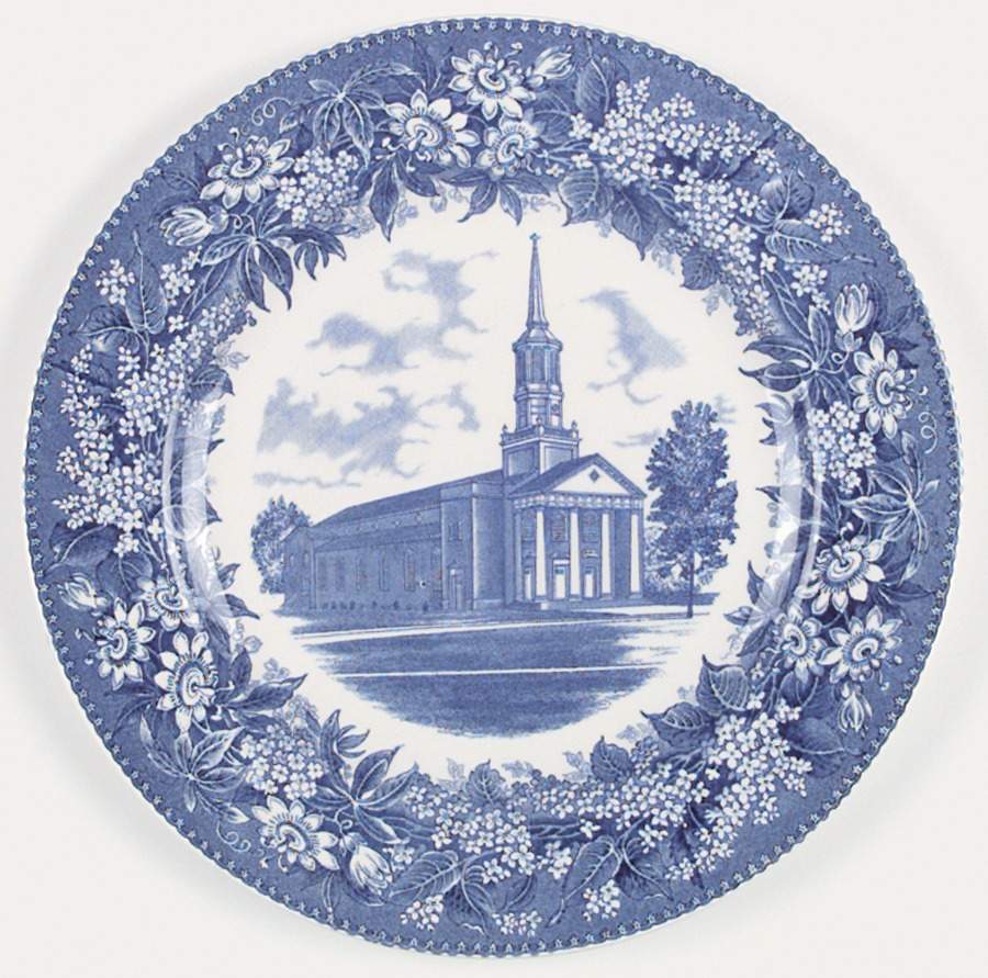 Gettysburg College Blue Dinner Plate by Wedgwood-1
