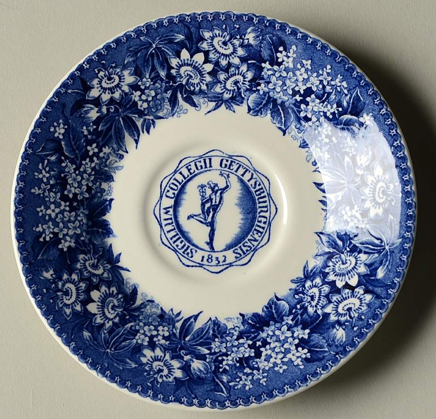 Gettysburg College Blue Saucer by Wedgwood-1