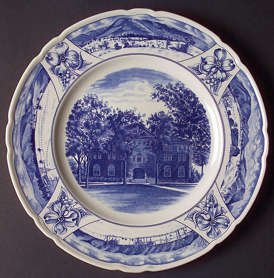 Mercersburg Academy Blue Dinner Plate by Wedgwood-1