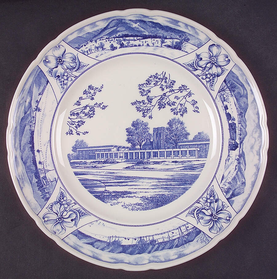 Mercersburg Academy Blue Dinner Plate by Wedgwood-1