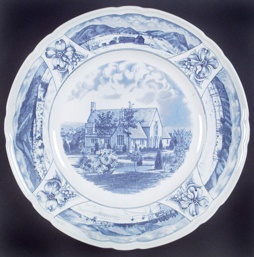Mercersburg Academy Blue Dinner Plate by Wedgwood-1