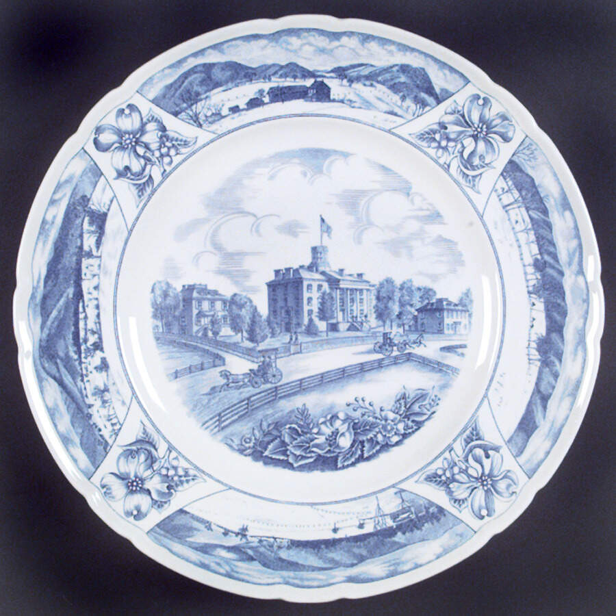 Mercersburg Academy Blue Dinner Plate by Wedgwood-1